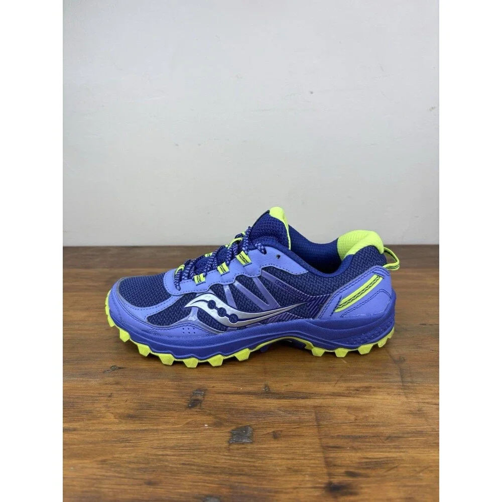 Saucony Excursion TR11 Womens Size 7.5 Blue Purple Trail Running Shoes Sneakers
